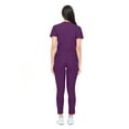 thumbnail image 2 of M&M SCRUBS Women's Scrub Set Ultra Stretch Form Fitting Scrubs for Women Set (Eggplant, 3X-Large), 2 of 7