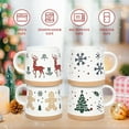 thumbnail image 4 of Gingprous Christmas Coffee Mugs Set of 4, Holiday Mugs with Festive Christmas Themed Design, 14 Oz Hot Cocoa Mugs, Family Gifts for Christmas, 4 of 7