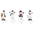 thumbnail image 2 of Northlight Winter Ready Glitter Snowman Christmas Stocking Holders - 7" - Set of 4, 2 of 9