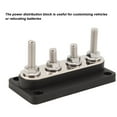 thumbnail image 3 of Bus Bar Power Distribution Block, Heavy Duty Module Design, 4 Terminal Studs, Nylon Brass 12-48V Cars Trucks RVs, for Battery Marine RV Truck, 3 of 7