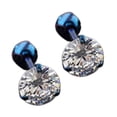 thumbnail image 5 of Ear Studs Anti-allergic Cubic Zirconia Stainless Steel 3 Prong Design Earrings For Daily Life, 5 of 5