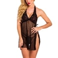 thumbnail image 3 of Vestido de ropa de dormir sexy para mujer Conjunto de lencería con perspectiva en V profunda Ropa interior de encaje, S tholdsy XX000107-02, 3 of 7