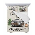 thumbnail image 7 of Quilts Full Size Bedding Set, Camper Van Lightweight Quilted Comforter, Modern Vintage Camping Burlap Rustic Soft Reversible Bedspread Coverlet with Pillow Covers for All Season, 78" x 90", 7 of 7