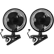 JOEY'Z 6 in 2-Speed Whisper Quiet Adjustable Tilt Clip On Desk Fan