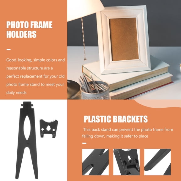 YUYUETIME 10Pcs Multi Purpose Plastic Photo Frame Back Stand for Picture Holders