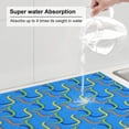 thumbnail image 5 of Sikiie Colorful Snake Dish Drying Mat, Kitchen Counter Mat, Self Drying Mat for Kitchen Counter Dish Drying Pad ,for Dishes, Utensils, Pots and Pans（24" x 18"）, 5 of 7