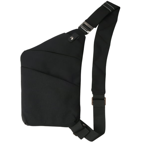 Egoelife Multi-pocket Chest Bag for right,Anti-Theft Shoulder Bag,Waterproof Sling Crossbody Bag,Bicycle Hiking Jogging for Men Women(Black)