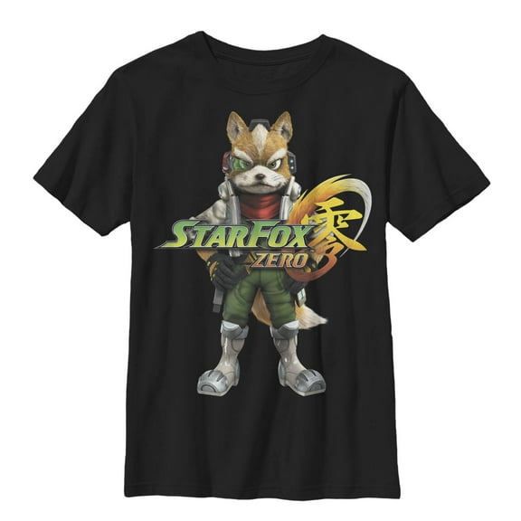 Boy's Nintendo Star Fox Zero Fox McCloud Graphic Tee Black Small