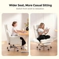 thumbnail image 3 of Big and Tall Office Chair, Cloud Plush Swivel Desk Chair with 6-Level Adjustable Armrests, Home Ergonomic Executive Office Chair for Work, Gaming, Beige, 3 of 10