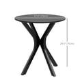 thumbnail image 3 of HOMCOM Dining Table Round Kitchen Table w/ Steel Legs for Dining Room, 3 of 10