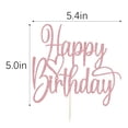 thumbnail image 3 of Decoración para tartas FLORCMET hecha a mano, con purpurina, feliz cumpleaños, 3 of 8