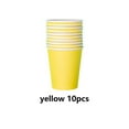 thumbnail image 2 of Cateissary 10 Uds. De vasos de papel para jardín de infantes, vasos desechables para manualidades, pintura para educación temprana, bebidas, Mostrada Amarillo, 2 of 6