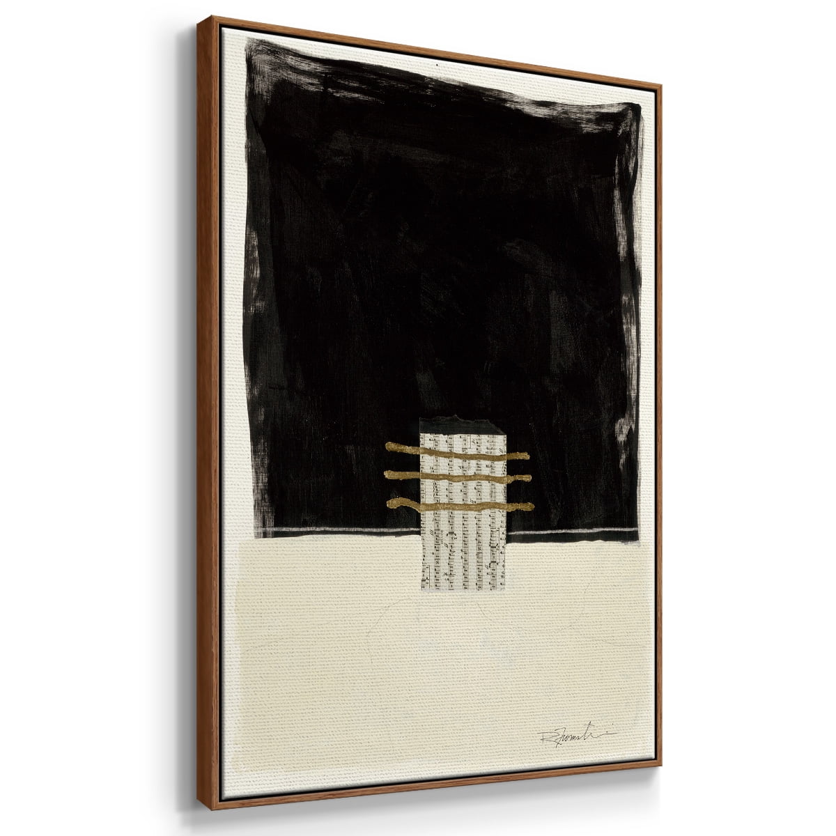 Standing Strong IV Framed Premium Gallery Wrapped Canvas - Ready to Hang - 27 x 41 - Walnut Floating Frame