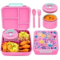 thumbnail image 1 of Lonchera Bento Box para Ni&ntilde;os：Caja de Almuerzo de 4 Divisiones a Prueba de Fugas, Fiambrera con Termos Aislados, Recipiente para Lunch Port&aacute;til con Cuchara Tenedor, Lu, 1 of 7