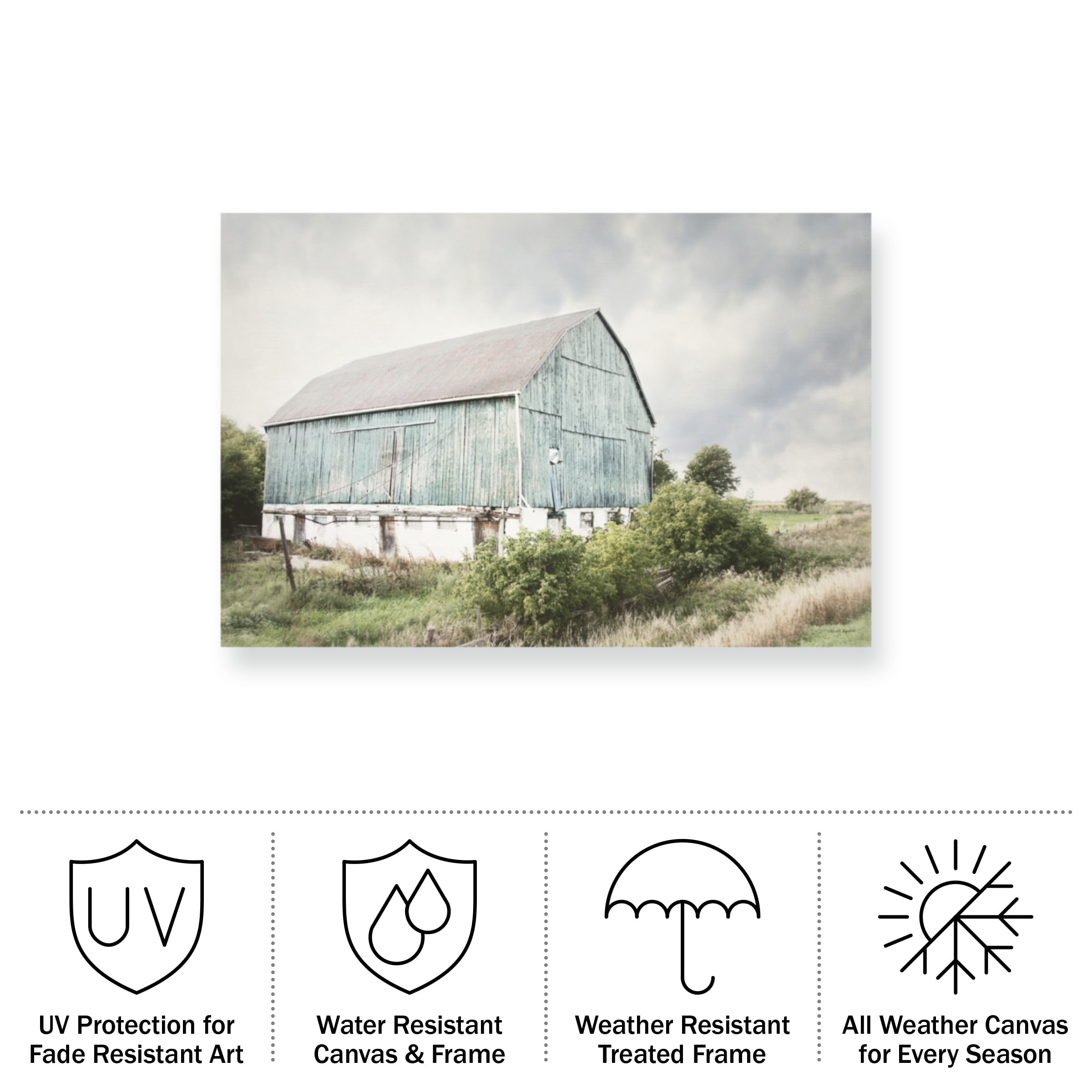 Elizabeth Urquhart 'Late Summer Barn I Crop' Outdoor All-Weather Wall Decor