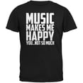 thumbnail image 1 of Musique Me Rend Heureux. Vous..pas Tellement T-Shirt Adulte Noir, 1 of 1