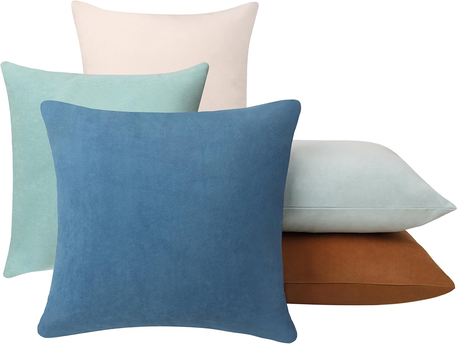 Delara Velvet Decorative Throw Pillow Cover, 20x20 inch, Pack of 1, Soft Breathable Cushion Cover with Hidden Zipper, Goose Grey
