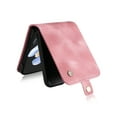 thumbnail image 6 of Dteck Case for Samsung Galaxy Z Flip 4,Magnetic Leather Card Pocket Case Shockproof Hard PC Bumper Wallet Cover,Pink, 6 of 8