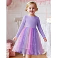 thumbnail image 4 of Arshiner Toddler Girls Tutu Tulle Dress Fall Winter Long Sleeve Party Dresses | Star Sequin Birthday Princess Formal Fancy Princess Dress, 4 of 6