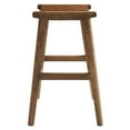 thumbnail image 4 of Modway Saoirse Faux Leather Wood Counter Stool - Set of 2 in Walnut Brown, 4 of 10