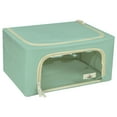 thumbnail image 4 of Sorbus Oxford Fabric Storage Bins: Stackable, Foldable Organizer Bags, with Clear Window (Set of 2), Teal, 4 of 9