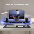 thumbnail image 4 of Monitor Stand - Acrylic Dual Monitor Riser . Acrylic Monitor stand with Storage Organizer for Computer Laptop Printer TV Oak, 4 of 8