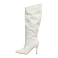 thumbnail image 6 of Dakaela Women's Knee High Boots Stiletto Heel Slouch Sexy Dress Boot Pointy Toe Wide Calf Boots, 6 of 7
