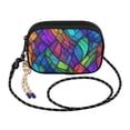 thumbnail image 2 of FORMRS Mini Crossbody Bag for Women Adjustable Rope Shoulder Casual Phone Purse, Vibrant Stained Glass Pattern, 2 of 7