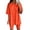 Orange, variant on Womens Short Sets 2 Piece Sets Short Sleeve Crew Neck T Shirt & Shorts Summer Sets Matching Set Women
