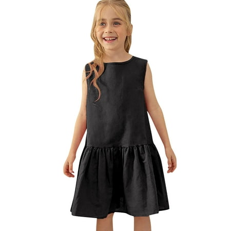 

QYZEU Little Girl Spring Dresses Sundress for Girl Toddler Dress Summer Girl s Sleeveless Dress Princess Dress Sweet Casual Dress Sundress