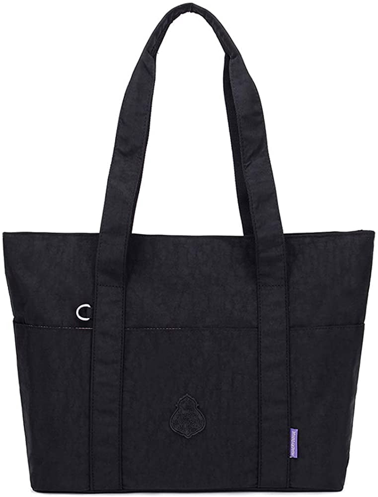 PIKADINGNIS Women Large Tote Bag Heavy Duty Nylon Laptop Shoulder Bag