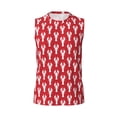 thumbnail image 6 of Lsque Cartoon Lobster Print Men's Cotton Blend Sleeveless Muscle Shirts (S-3XL)- Moisture Wicking, Odor Protection, UPF 30+,XX-Large, 6 of 8