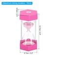 thumbnail image 2 of Uxcell 15 Min Sand Timer, Hexagon  with Plastic Cover, Count Down Sand Clock Glass Pink, 2 of 5