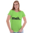 thumbnail image 4 of Meh Careless Sarcastic Satire Funny Womens Fitted Plus Size Graphic Tee Brisco Brands 2X, 4 of 4