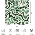 thumbnail image 3 of Abstract Wavy Swirl Shower Curtain Cute Hippie Spiral Stripe Sage Green 70s Retro Boho Minimal Aesthetic Groovy Modern Art Bathroom Decor Waterproof Fabric 72Lx72W Inch with 12PCS Hooks, 3 of 3