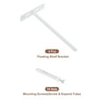 thumbnail image 3 of 4Set Floating Shelf Brackets, 8" 4 Holes Iron Hidden Shelf Supports, White, 3 of 7