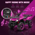 thumbnail image 7 of VIBESPARK 24V Ride on ATV for Kids Ages 3-6, 200W Four Wheeler Quad with 3.2 mph Max Speed, Colorful LED Lights, Music, 2 Storage Spaces, Ride On Toys for Boys Girls, Pink, 7 of 7