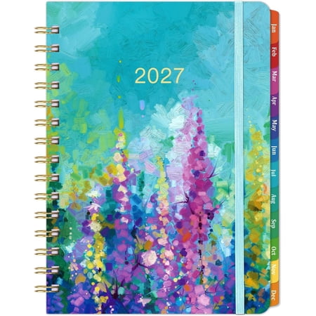 2027 Planner - 2027 Planner Weekly and Monthly JAN.2027 - DEC.2027 | Planner 2027 6.5 x 8.5 2027 Calendar Planner Weekly and Monthly with Inspiring Quotes Colorful Tabs Pocket Hardcover