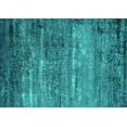 thumbnail image 1 of Ahgly Company Machine Washable Indoor Rectangle Oriental Turquoise Blue Industrial Area Rugs, 3' x 5', 1 of 4