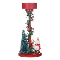 Eolstice European-Style Metal Candle Stand Vintage Christmas Tree Design Table Centerpiece Holiday Dining Decor Party Setting Essential Festive Atmosphere Creator