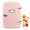 Pink, variant on YSSOA 6 Can Compact Mini Fridge, Warmer and Cooler Portable Refrigerator with Observation, Freon-Free & Eco Friendly, 4L with window, Red