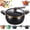 Black, variant on Multifunctional Large Capacity Non-stick Pressure Cooker, Versatile Micro-Pressure Cooking Pot with Lid,Anti-Scalding Handle Fast Cooking Pot for Slow Cook, Sear & Saute, Keep Warm (Orange1)