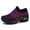 BLACK PURPLE, variant on Women's Walking Shoes Slip on Breathable Sneakers Black White US 8