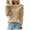 Khaki, variant on Ribbed Knit Sweaters for Women Crew Neck Long Sleeve Casual Tunic Pullovers Color Block Fall Fashion Loose Blouses