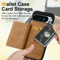 thumbnail image 2 of Dteck Case for Google Pixel 9 Pro XL,Magnetic Leather Flip Case Card Slot Wallet Shockproof Rubber Stand Back Cover for Google Pixel 9 Pro XL,Brown, 2 of 8
