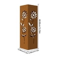 thumbnail image 3 of Rusty Metal Garden Column, 15.7 inches Garden Column Rust Steel Statue without Lid, Modern Garden Sculpture, Metal Patio Landscape Decor, Art Column for Lawn, Porch, Backyard Decoration, Style B, 3 of 9