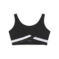 thumbnail image 4 of Sholeno Kids Girls Athletic Sports Vest Top Soft Crop Cami Sleeveless Shirt Bra Tops Gymnastics Black 6, 4 of 6