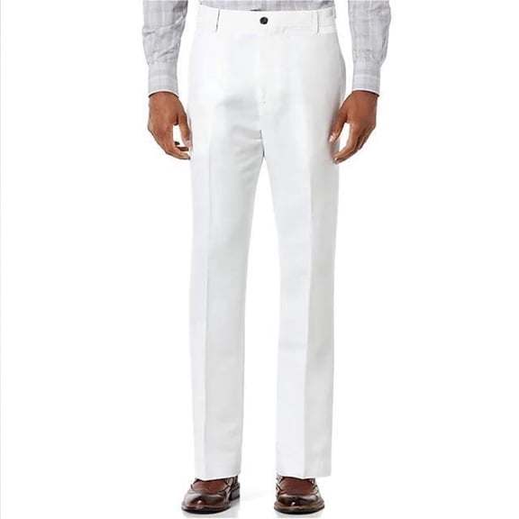 Dagugfen Mens Dress Pants Straight Leg Fitted Comfy Suit Pants Casual Button Business Work Trousers Pockets