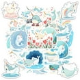 thumbnail image 6 of 35pcs PVC Kids Stickers Ocean Animal Stationery Stickers Narwhal Teacher Reward Stickers for Luggage Phone Laptop, 6 of 9