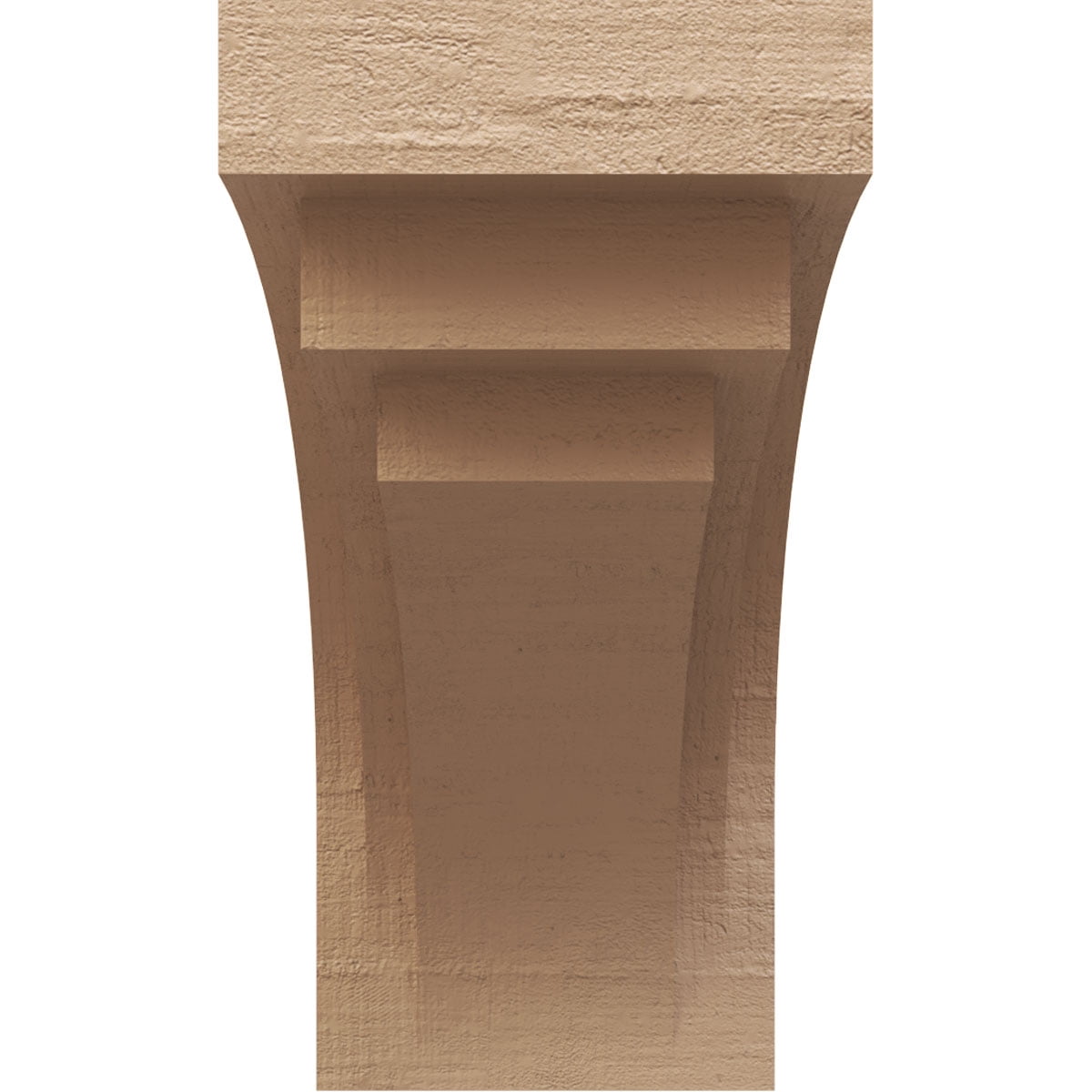 9"W x 18"D x 18"H Classic Rockford Rough Cedar Woodgrain TimberThane Corbel, Primed Tan